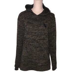 HPC POLO Sweatshirt Men's Size Large Green Black Pullover Large Pony Hood